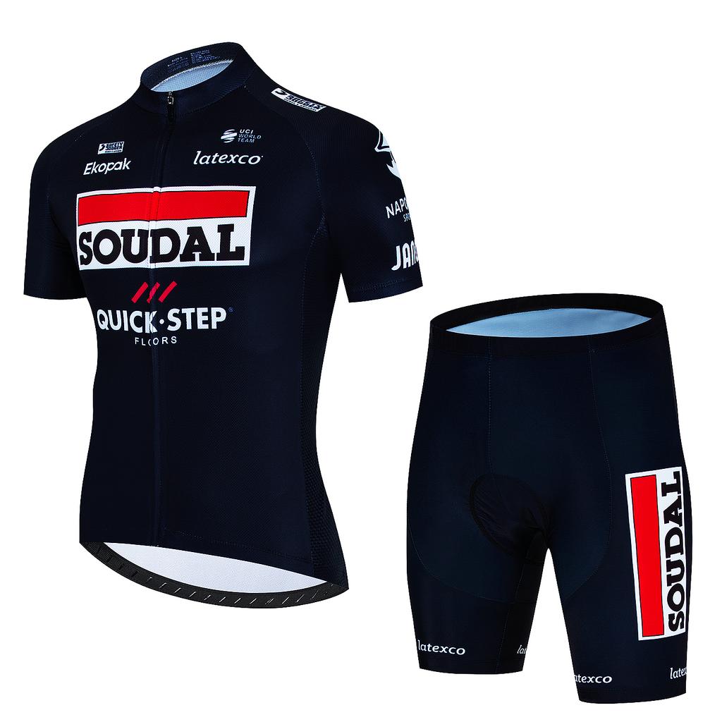 Men's Cycling Outfit Set SOUDAL Quick Step Clothing 2025 Bicycles Clothes Summer Bike Jersey Cycle Jacket Man Spring Shorts Bib