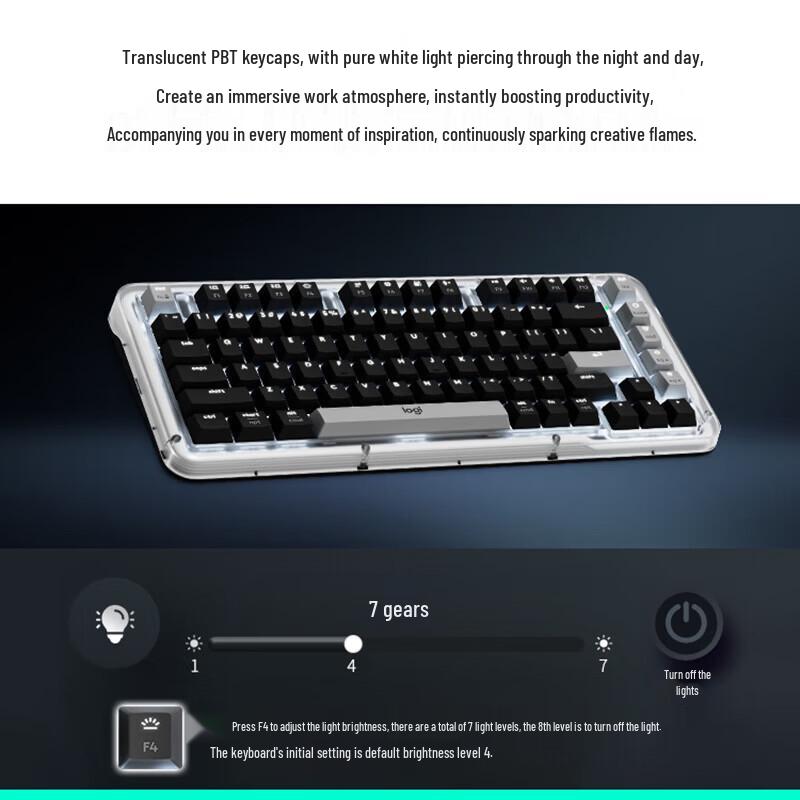 Logitech ALTO KEYS K75M AI Настраиваемая беспроводная механическая клавиатура