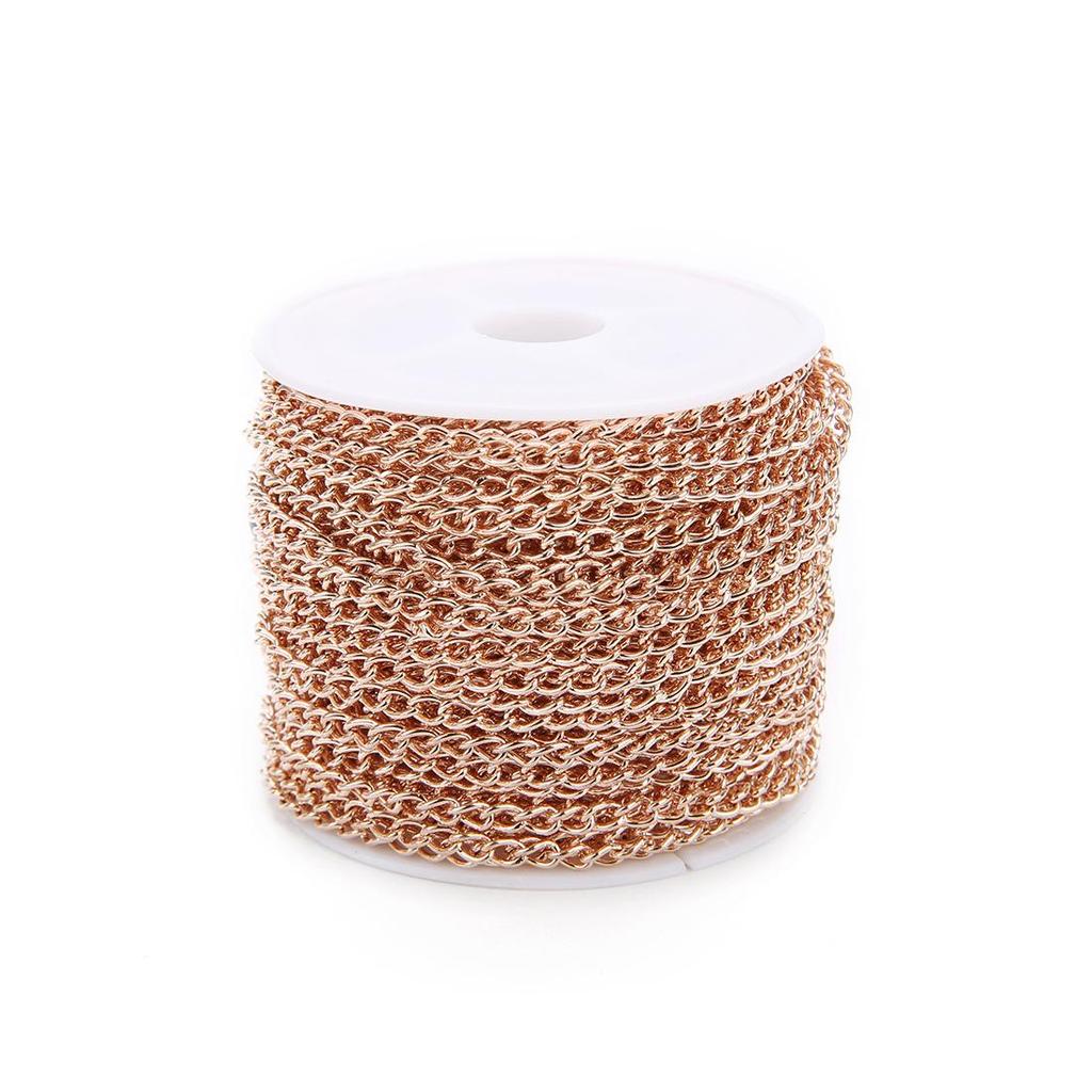 Овальная гальванизированная железная цепочка, кулон, шнурок, ожерелье, DIY, полуфабрикатная металлическая цепочка.