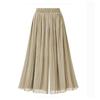 Summer Women Ladies Pleated Baggy Beach Culottes Casual Loose Chiffon Wide-leg Pants Skirt Trousers