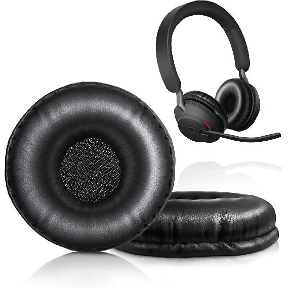 Ear Pads for Jabra Evolve 20 20se 30 30II 40 65 65+Replacement Ear Cushion Foam Cover Compatible with Jabra Evolve 20 30 40 65 Headphone (Black