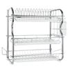 Multi-functional 3-Tier Dish Rack Kitchen Supplies Storage Rack Draining Rack with