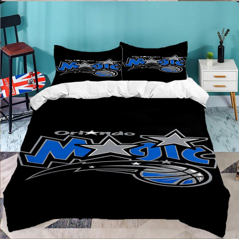 Orlando basketball 3pcs Bedding Set,Including 1pc Duvet Cover And 2pcs Pillowcases Perfect Gift for Christmas,Ideal for Bedroom, Dormitory