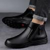 Модные мужские ботинки из натуральной кожи для улицы, роскошный бренд, британская повседневная обувь с высоким верхом, зимние теплые ботинки челси, мужские деловые ботильоны