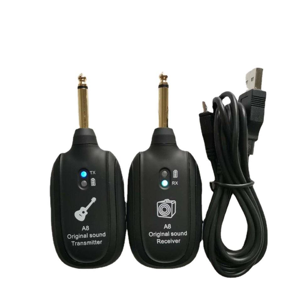 Приемник передатчика беспроводной системы для гитары Встроенный перезаряжаемый беспроводной передатчик для гитары
