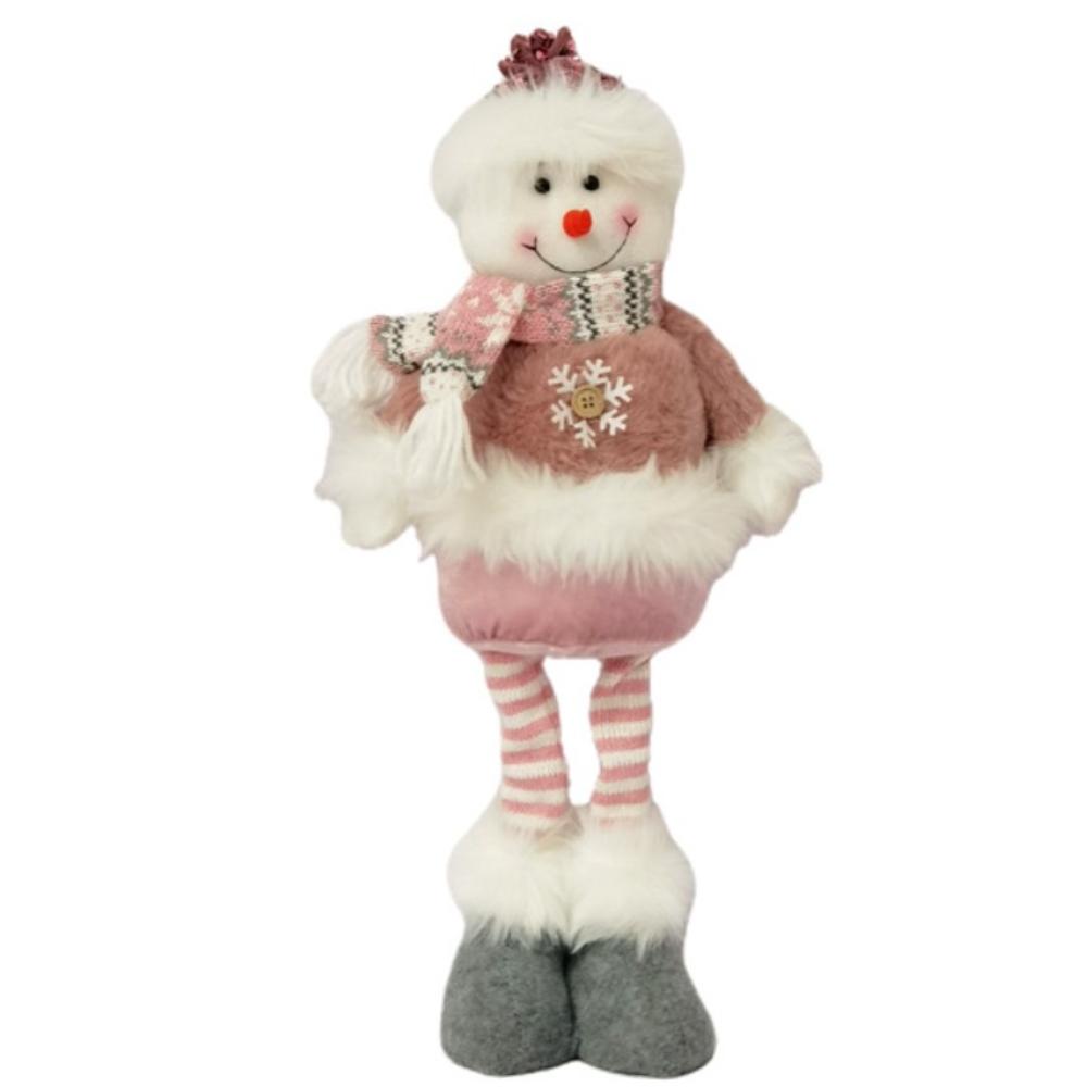 Pink Christmas Standing Retractable Doll Elk Merry Christmas Decoration Party Favors