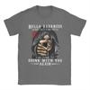 Hello Darkness My Old Friend Grim Reaper Skeleton Drink Beer T Shirt for Men Cotton Vintage TShirt O Neck Tees Short Sleeve Tops