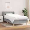 3126997 vidaXL Divan Bed with Mattress Light Grey 80x200 Cm Fabric