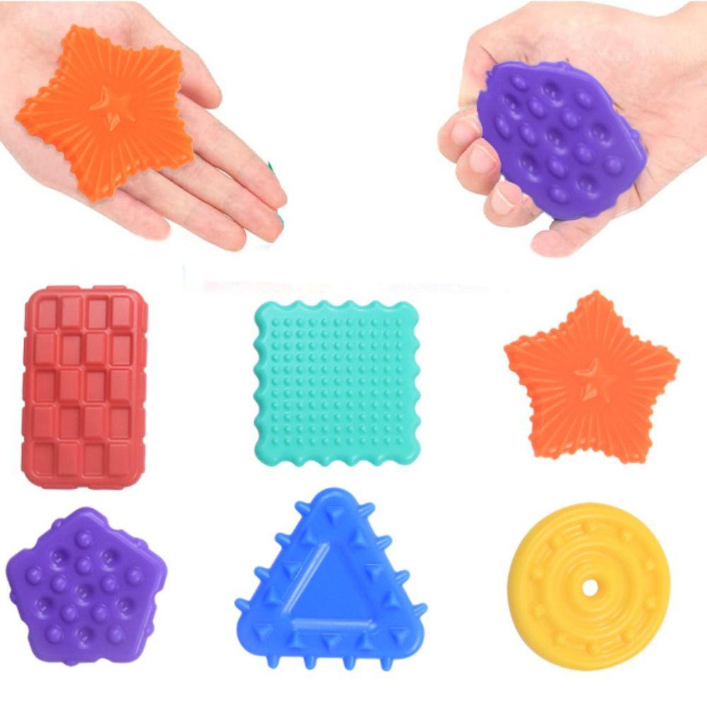 Textured Soft Worry Stone Fidget Toy Relaxing Silicone Suction Cup Toy Christmas Gift