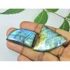 Natural Rainbow Labradorite 2Pcs Fancy Cut Cabochon Loose Gemstone 35-37MM SK-3507
