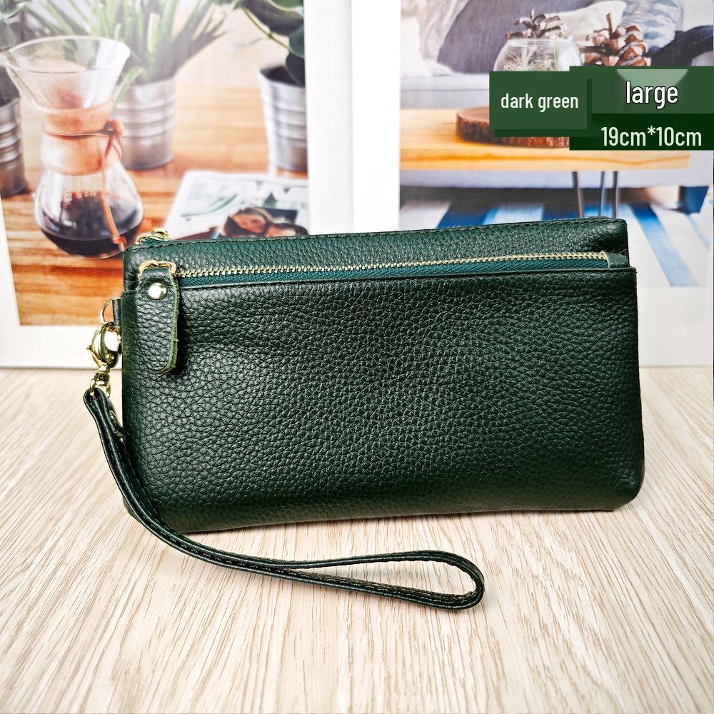 Женский многофункциональный кошелек-клатч на запястье из натуральной кожи в корейском стиле