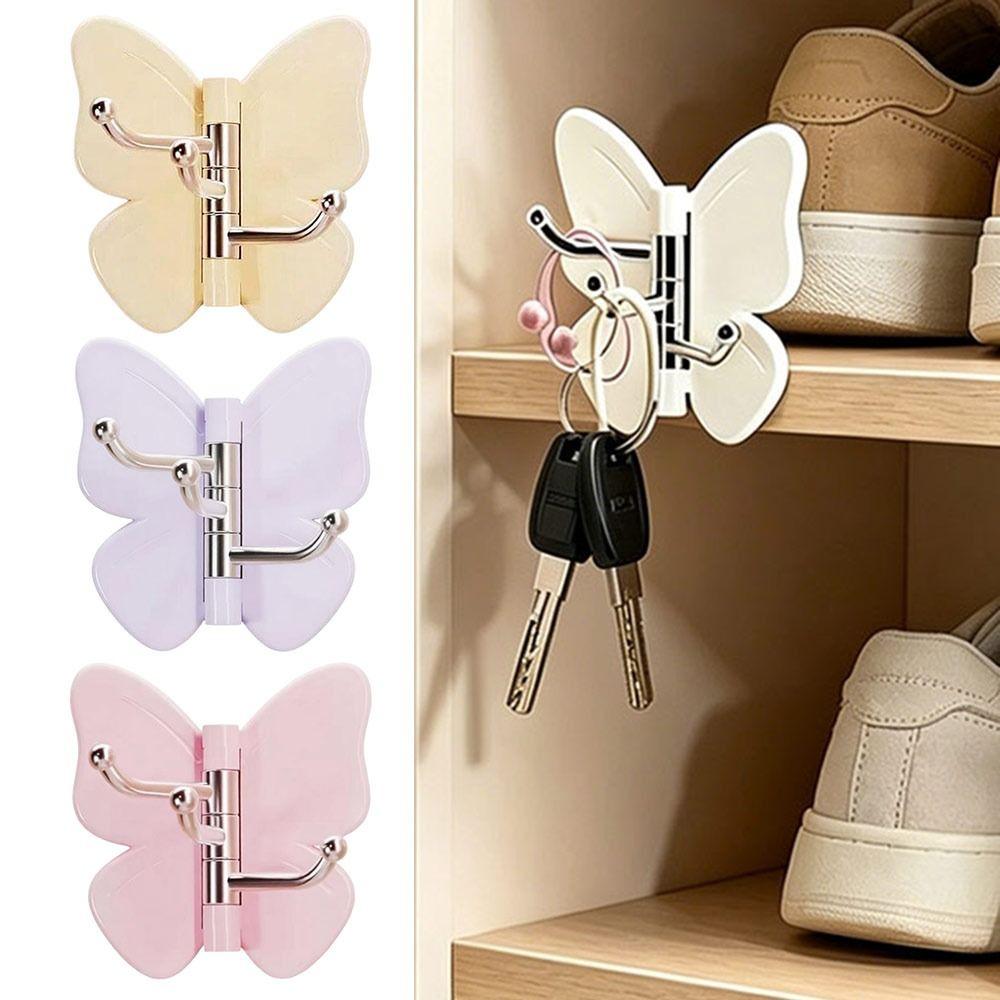 1/4PCS Self Adhesive Rotating Wall Hook Waterproof Adhesive Wall Hook Kitchen Bathroom Storage