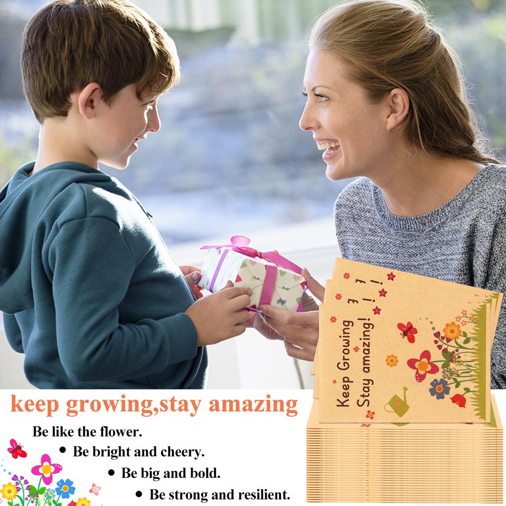 100 Pcs Teacher To Student Wildflower Seed Packets Not Included Seeds Keep Growing Stay Amazing Personalised Mini Paper Packets