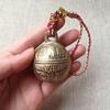 Tibetan Brass Bell Tiny Bead Craft Decorative Tiger Head Ethnic Bracelet Chinese Feng Shui 