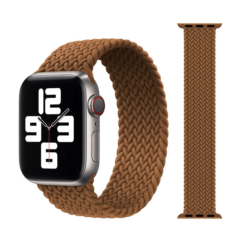 Плетеная петля Solo для браслета iwatch 44 мм, 40 мм, 38 мм, 42 мм, тканевый нейлоновый эластичный браслет, браслет iWatch series 3, 4, 5 se, 6, 7, ремешок