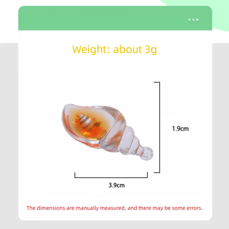Luminous Colorful Conch Crafts Key Pendant Desktop Ornaments Decoration Diy Resin Small Accessories