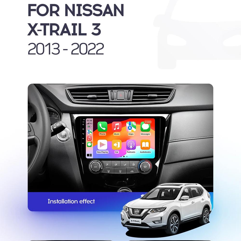 Беспроводной CarPlay&Auto Android 14 Радио для Nissan Qashqai J11 X-Trail 3 T32 2013-2017 Автомобильный Мультимедиа GPS Навигация Авторадио
