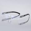 Frameless Presbyopic Glasses Transparent Reading Glasses Anti Blue Light Anti Fatigue Elderly Eyeglasses Vintage Ultra-light