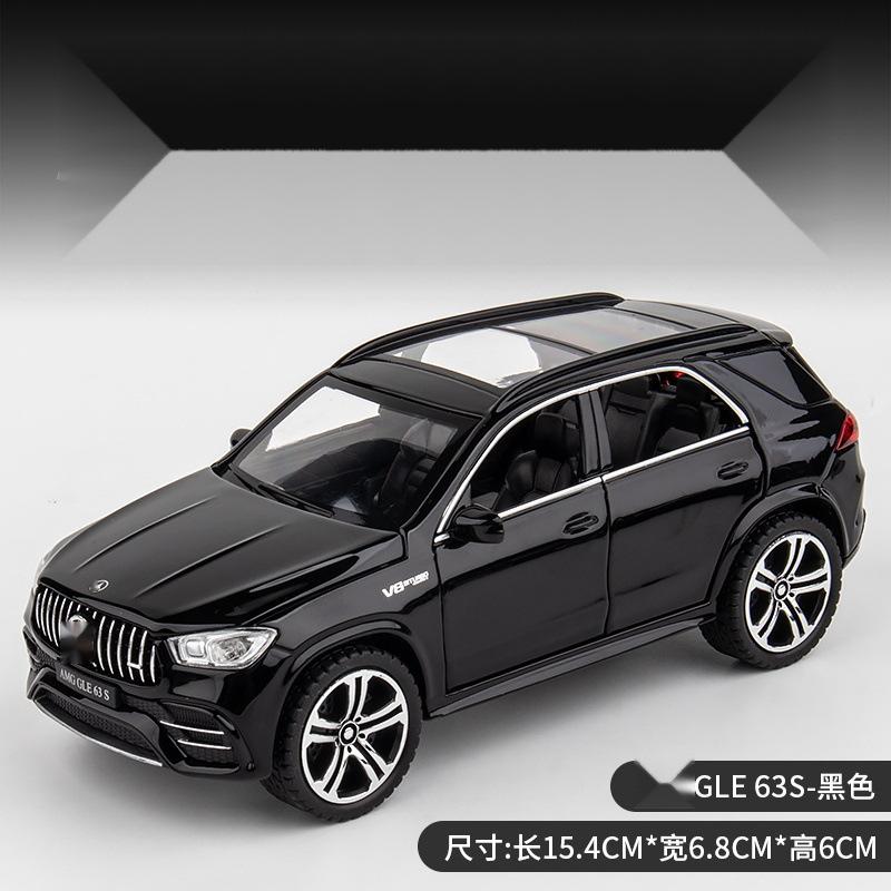 1:32 AMG GLE 63S Внедорожник Металлическая модель автомобиля Литье под давлением Оттяжная назад Металлические транспортные средства Модель-симулятор Внутренние украшения автомобиля Подарок