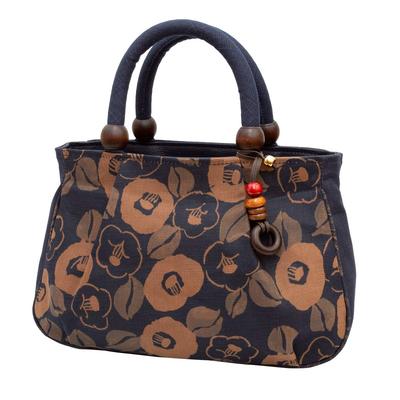 Сумка-тоут Made in Persimmon Shibu Japanese Birthday [creareki] женская, маленькая, легкая, Япония, индиго, окрашенная, стильная, темно-бордовая, подарок маме, IZ-18