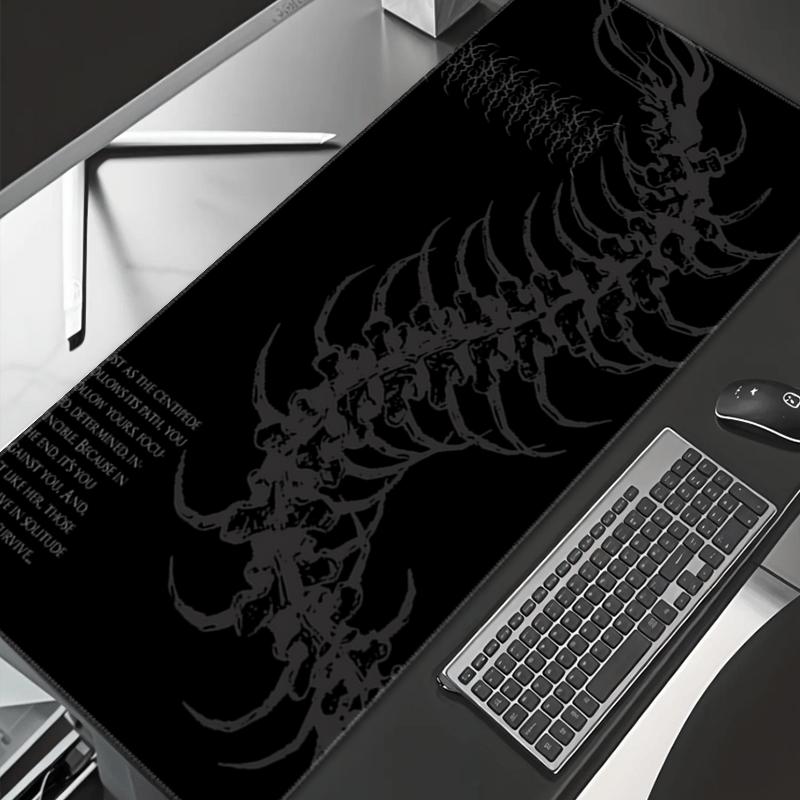 XXL Темный готический коврик для мыши Centipede с ребрами, большой коврик для мыши, коврик для стола для офиса, клавиатуры, коврики для мыши для стола