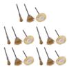 15Pcs Brass Wire Wheels Metal Grinding Rotary Tool T Shape Pen Shape Bowl Shape Brushes
