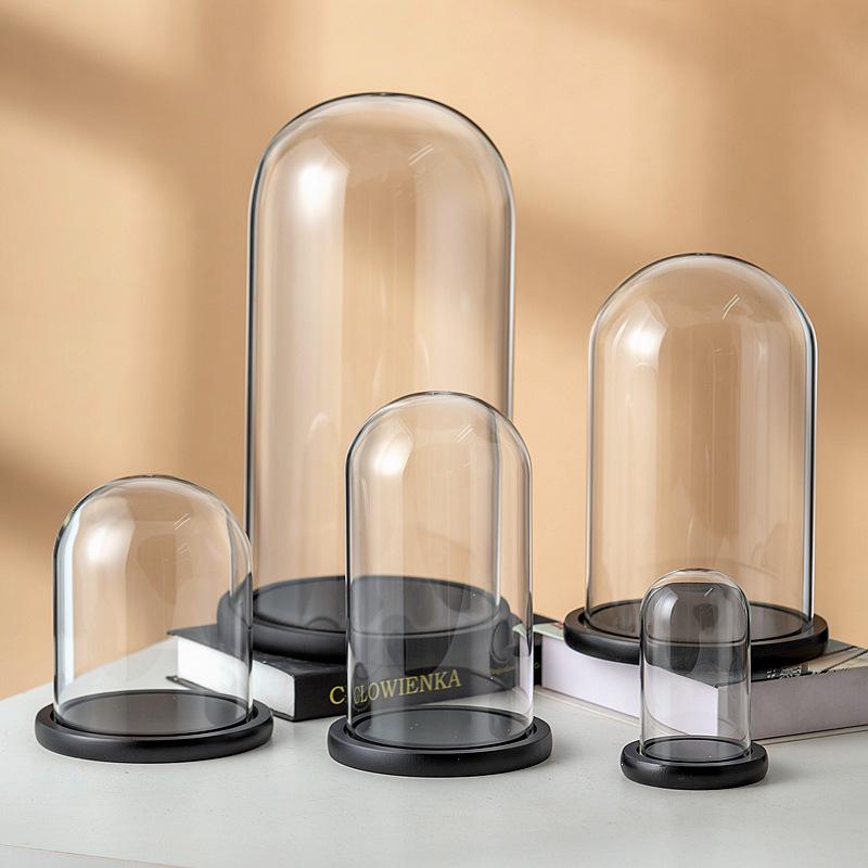 Eternal Flower Glass Dome: Modern Home Decor with Preserved Flowers and Handcrafted Figurine