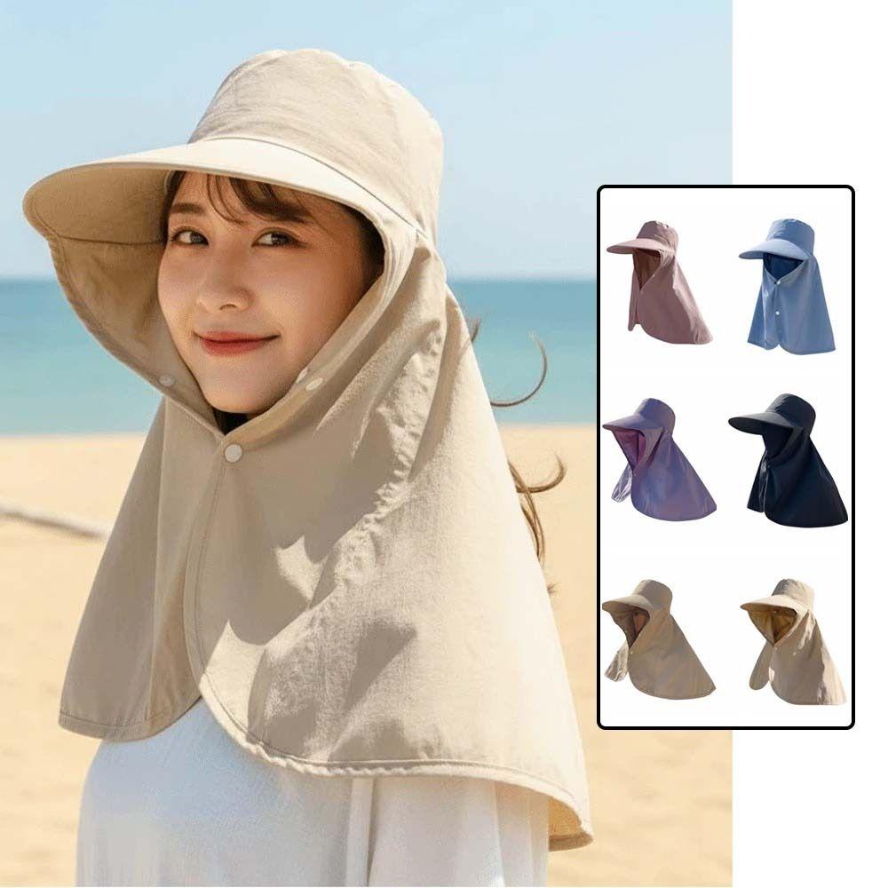 Wide Brim Shawl Fisherman Hat Breathable Hiking Bucket Hat Folding Women Sun Cap Outdoor