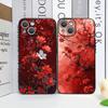 Ретро Художественный Чехол для Телефона с Узором Красных Цветов и Цветов Сливы для iPhone 17 16 12 11 14 Plus 13 15 Pro Max Mini X XS XR Мягкие Чехлы