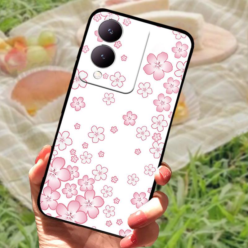 Чехол для Vivo Y17s Модный Мультяшный Черный Силиконовый Мягкий Задний Чехол-Крышка Для Vivo Y17s Чехол для Телефона 6.56" Y 17 s Funda Coque