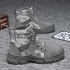Men‘s High Top Boots Camouflage Training Boots Lace-Up Ankle Boot Classic Breathable Canvas Boots for Men Non Slip Hiking Shoes