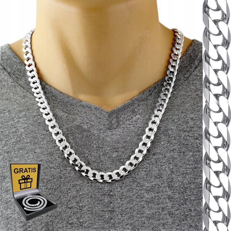 THICK SILVER Chain 8mm Men' 925 SILVER Chain Italian Cuirass