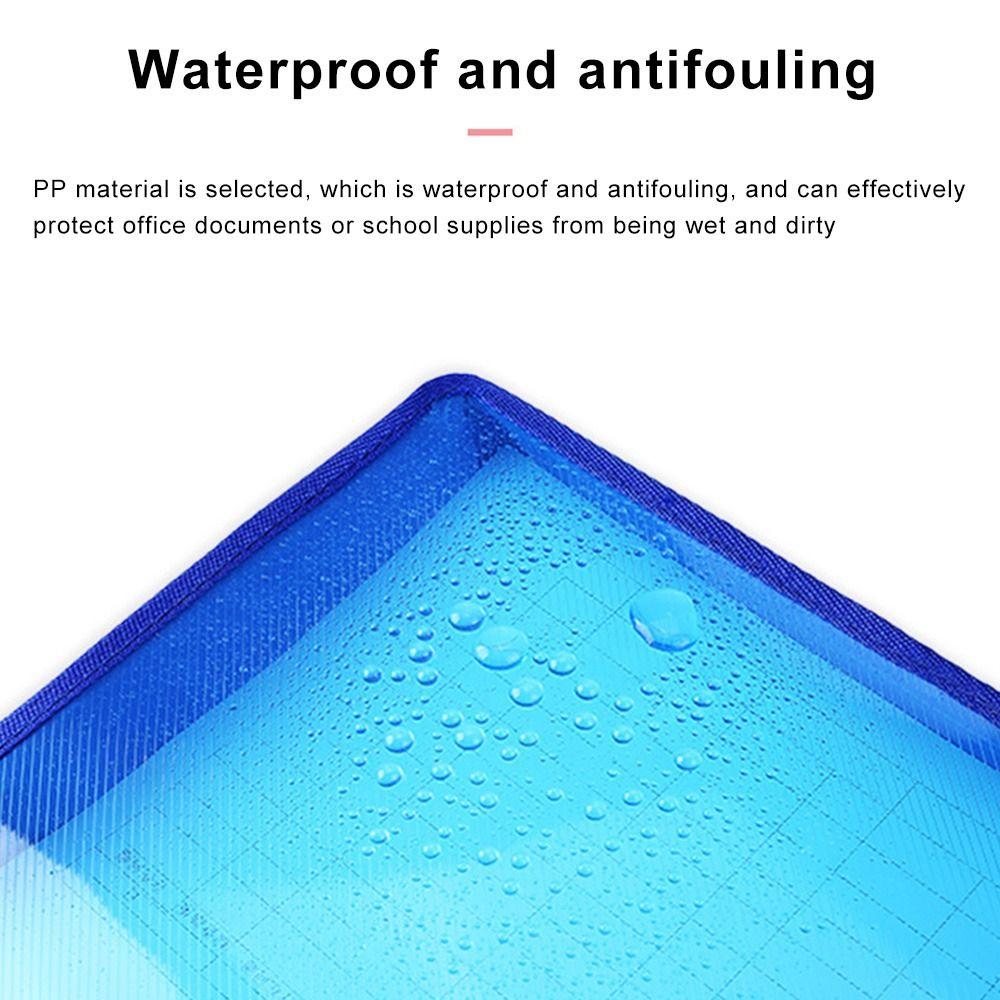 Сумка ПВХ большой вместимости Водонепроницаемый органайзер для файлов Сумка для документов Папки для файлов формата А4 Папка-конверт