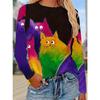 European and American Women's Long Sleeved Printed Fashionable Spring, Summer, Autumn T-shirts, Streetwear Tops