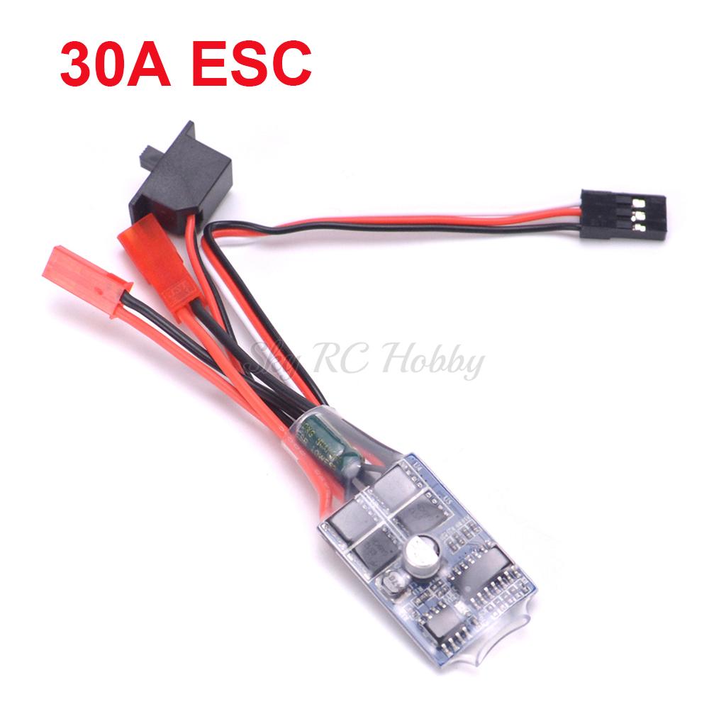 RC ESC 20A / 30A Brush Motor Speed Controller Forward Reverse Brake 2S for Controller Boat Car Tank RC Parts