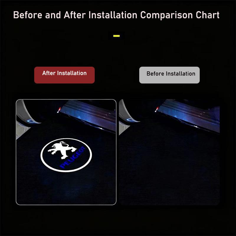 Car Door Wireless Welcome Light LED HD Projector Lamp Decoration For Peugeot 208 3008 206 308 307 207 407 508 2008 5008 301 406 6RQ YO2