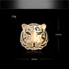 European and American high-end rhinestone tiger brooch, collar pin, vintage men's chest flower, clothing accessories, suit alloy brooch