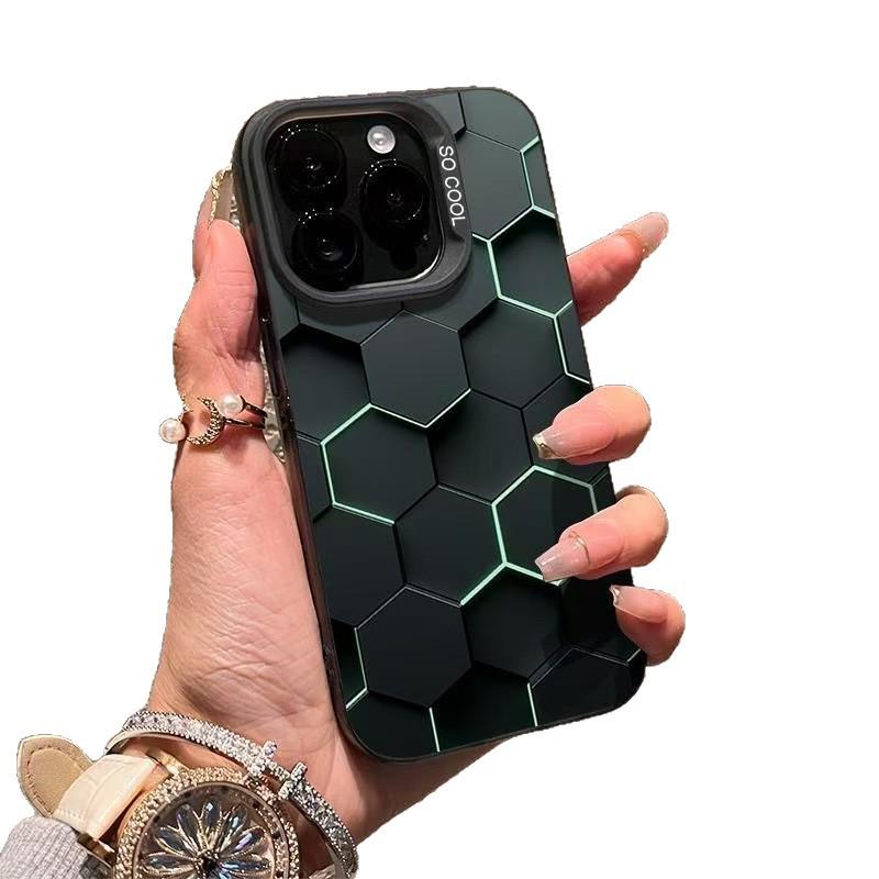 Квадратный чехол-соты для Apple 16Promax, iPhone 17Pro, 15Pro, 14