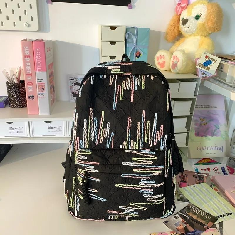 Женский нейлоновый рюкзак на молнии большой емкости универсальный стиль уличный тренд высокое качество модный новый