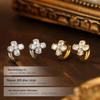 Серьги Banyan Tree S925 Silver Four Leaf Clover Diamond - Элегантные украшения в корейском стиле для женщин