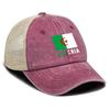 Algeria Flag Print Snapback Mesh Cap, Patriotic Sports Hat Slouchy Adjustable Buckle Sun Visor Leisure Adjustable Baseball Hat