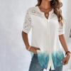 HNXC Women's Fashion Casual Summer Spring Short Sleeve V-Neck Blouses & Shirts