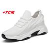 Summer Hollow Breathable Mesh Height Incresing Sneakers Men Shoes Elevator 7cm Outdoor Leisure White Casual Lift Man Shoes Tall