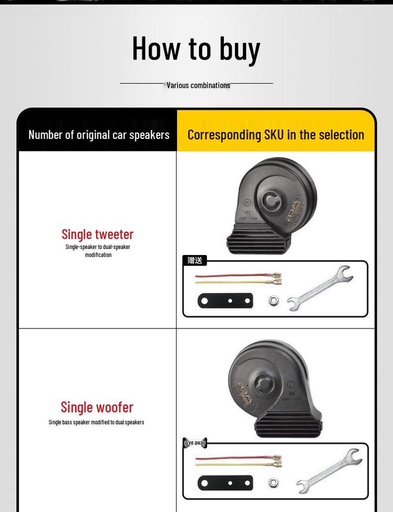 Подходит для электромобиля Xiao Niu 12В, Тонкий, Водонепроницаемый, Пылезащитный, Улитка-гудок, Одиночный в Двойной Преобразование.