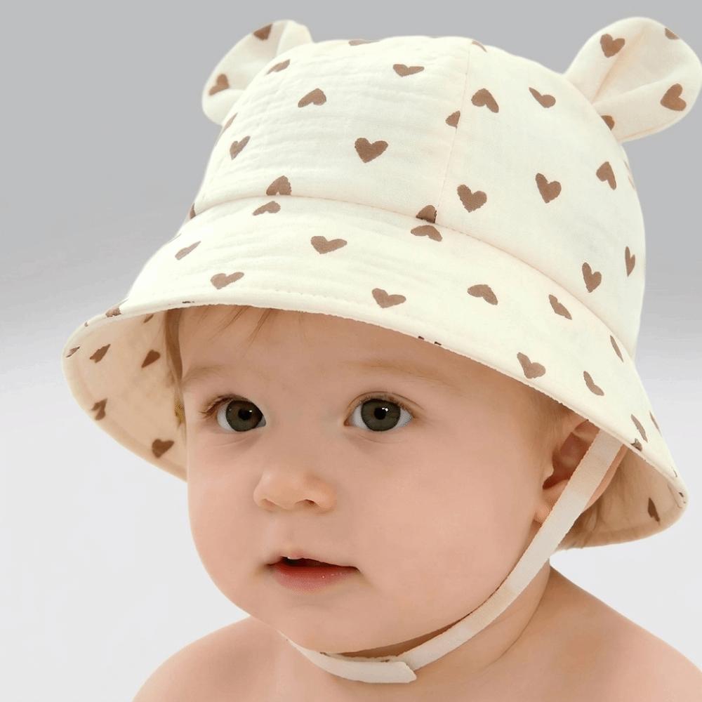 Print Design Baby Sun Hat Breathable Bucket Hat Baby Portable Kids Beach Cap  for Travel Summer