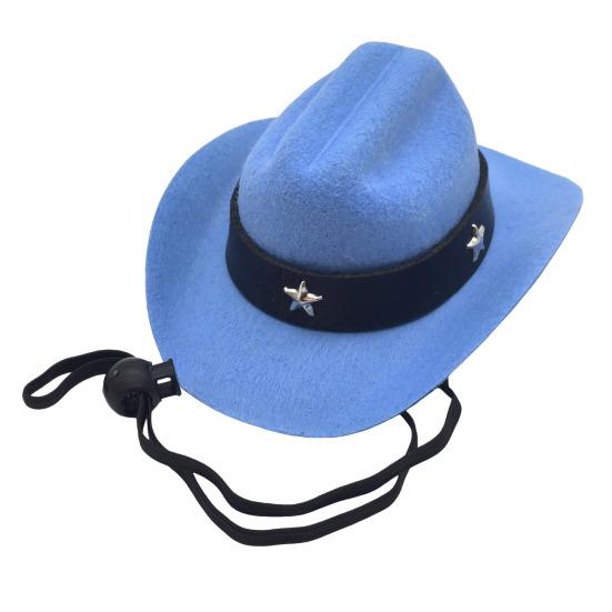 Шляпа ковбоя для питомца, регулируемый мини-костюм ковбоя с ремешком на подбородке для вечеринок на Хэллоуин, Рождество