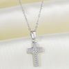 Cross Necklace Women's Summer Full Diamond Simple Versatile Premium Sense Clavicle Chain Light Luxury Micro-inlaid Zircon Necklace Titanium Steel