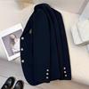 Японская форма Jk Женский пиджак Весна Осень Новый Весенний Преппи Универсальный Костюм Пальто Bf Свободный Лацкан Повседневные Пуговицы Верхняя одежда