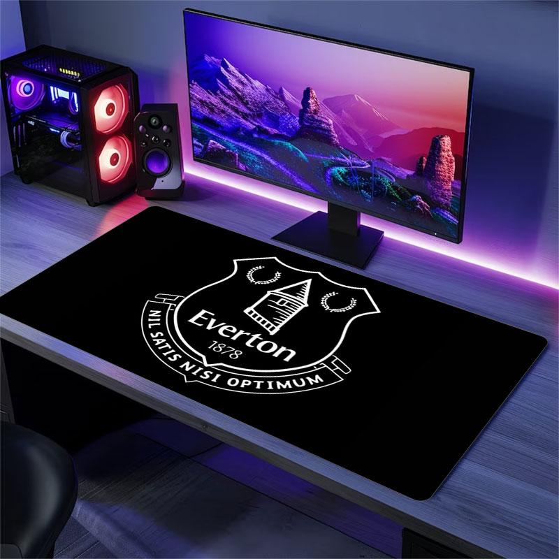 Коврик для мыши Everton FC, Большой игровой коврик для стола, Нескользящий коврик XXL для мыши для ноутбука и планшета, Игровой коврик для мини-ПК со прошитыми краями