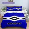 HSV Hamburger SV 3PCS Bedding Set, Football Club Logo Duvet Cover & 2 Pillowcases, Soccer Fan Bedroom Bedding Kit, No Comforter No Pillow Core